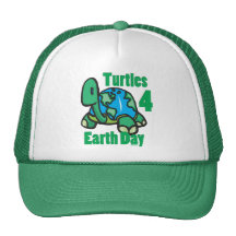Tortugas para el gorra del Día de la Tierra