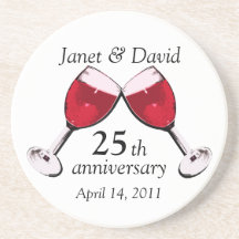 Tostada para amar el vino rojo posavasos personalizados