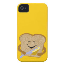 Tostada y mantequilla iPhone 4 fundas