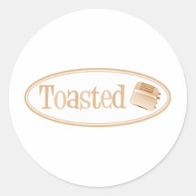 Tostadora retra TOSTADA - anaranjada clara Pegatina