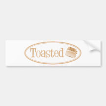 Tostadora retra TOSTADA - anaranjada clara Pegatina De Parachoque