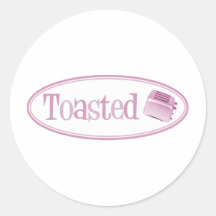 Tostadora retra TOSTADA - rosa clara Etiqueta Redonda