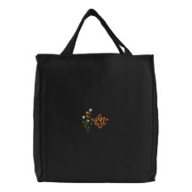 Totalizador de lujo del monograma de la flor bolsas