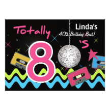 totalmente invitación retra del fiesta de los años