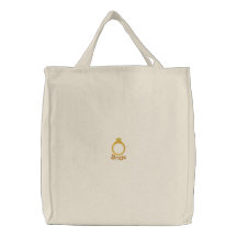 Tote bordado personalizable del anillo de compromi bolsas