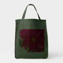 Tote brillante de la flor bolsa lienzo