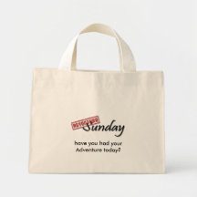 Tote de domingo de la aventura bolsas