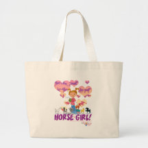 Tote de Horsegirl de Lucy Bolsa Lienzo