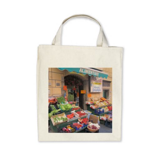 Tote de la lona--Mercado italiano Bolsa Lienzo