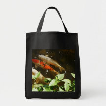 Tote de los pescados de Koi Bolsa Lienzo