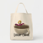 Tote de lujo del ultramarinos del café bolsas de mano