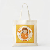 Tote del carácter del chica el canceriano bolsa