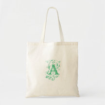 Tote del monograma "A" Bolsa