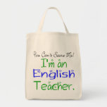 Tote del profesor de inglés bolsa lienzo