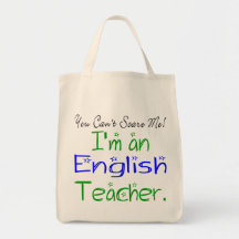 Tote del profesor de inglés bolsa lienzo