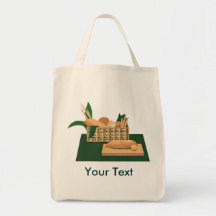 Tote del ultramarinos de la cesta del pan bolsas
