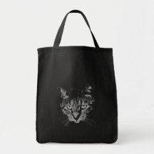 Tote del ultramarinos del gato de Rudy Bolsas De Mano
