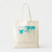 Tote femenino azul bonito (añada su nombre o inici bolsas de mano
