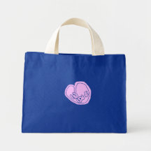 Tote minúsculo del corazón rosado del amor bolsa