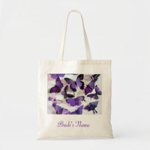 Tote nupcial de la mariposa bolsa de mano