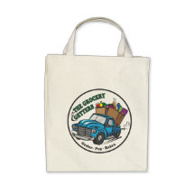 Tote orgánico del ultramarinos de los compradores  bolsas de mano