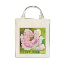 Tote orgánico del ultramarinos. 'PEONYpink Bolsa De Mano