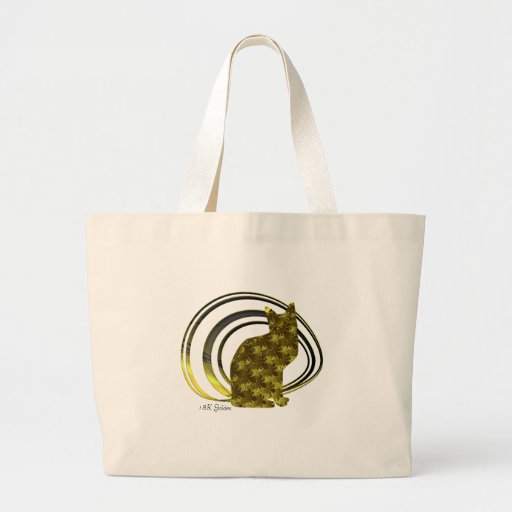 tote para mujer "de oro" del gato de calicó 18K Bolsas De Mano