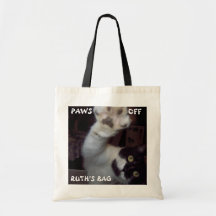 Tote personalizado del gato bolsas lienzo