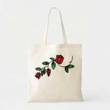 Tote rojo de la flor del tulipán del bolso floral bolsas de mano
