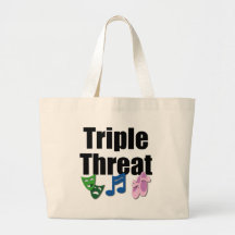 Tote triple de la amenaza bolsa de mano