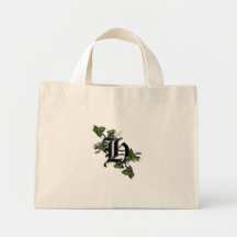 Totebag con la letra H del monograma Bolsas De Mano