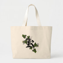 Totebag con la letra K del monograma Bolsa