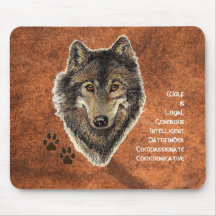 Tótem del lobo, símbolo inspirado de la guía anima alfombrilla de ratón