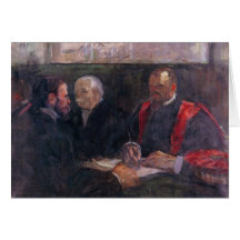 Toulouse-Lautrec - examen en la academia de m Felicitación