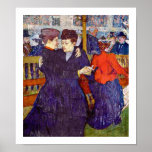 Toulouse-Lautrec's dos personas que baila el vals Poster