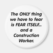 Trabajador de construcción del miedo imanes para frigoríficos