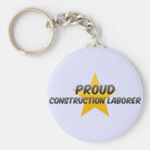 Trabajador orgulloso de la construcción llavero personalizado