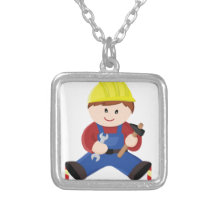 Trabajador para los niños pendiente