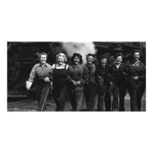 Trabajadores inspirados del ferrocarril de las muj tarjetas personales