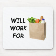 Trabajará para la comida alfombrilla de raton