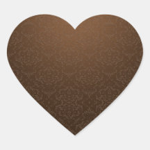 Trabajo de arte creativo en marrón calcomanía corazón personalizadas