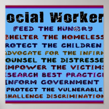 ¡Trabajo de los asistentes sociales! Poster