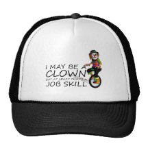 Trabajo del payaso de la CAMISETA Gorras