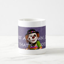 Trabajo del payaso de la CAMISETA Tazas De Café