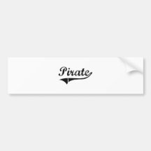 Trabajo del profesional del pirata etiqueta de parachoque