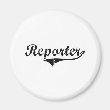 Trabajo del profesional del reportero imán para frigorifico
