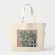 Trabajo hecho a mano del fractal bolsas de mano