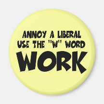 Trabajo liberal anti imán de frigorífico