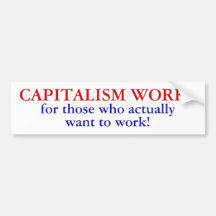 TRABAJOS DEL CAPITALISMO ETIQUETA DE PARACHOQUE
