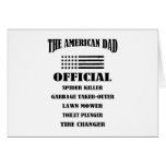 Trabajos oficiales del papá americano tarjetas